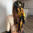 Large Silk Satin Hijab Scarf with Fashion Print - 90cm