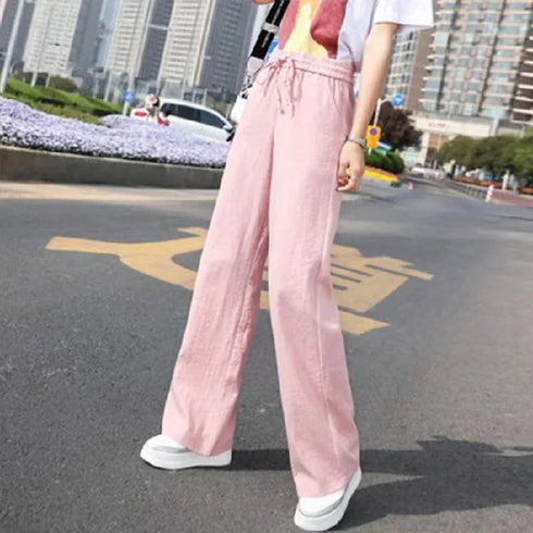 High Waist Wide Leg Casual Trousers for Women