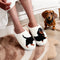 Dachshund Embroidery Furry Cotton Slippers