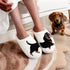 Dachshund Embroidery Furry Cotton Slippers