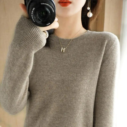 Casual Knitted Pullover Sweater for Women