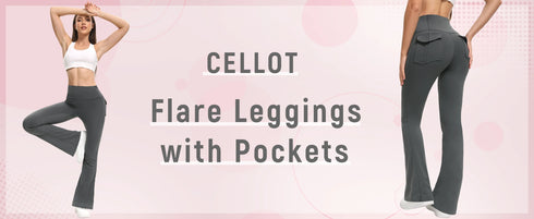 Women's High Waisted Flared Yoga Pants with Pockets