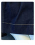 High Waisted Wide Leg Denim Trousers in Navy Blue