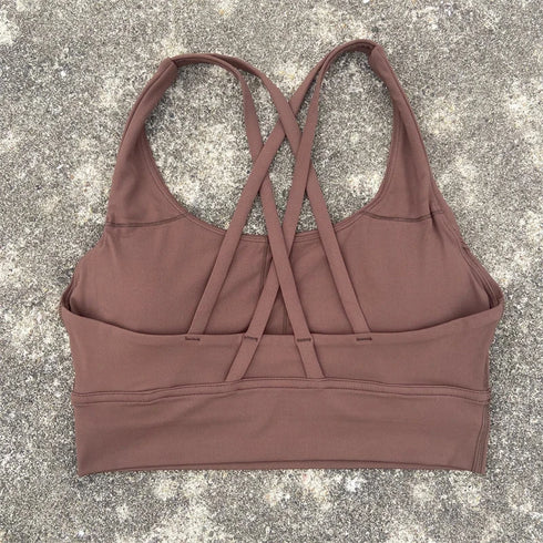 High Support Cross Straps Sports Bra for Women