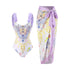 Floral Print One Piece Swimsuit for Women