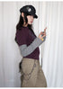 Tonngirl Y2K Vintage Long Sleeve Patchwork T-shirt
