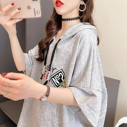 Women's Casual Hooded Cotton Two Piece Set