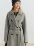 Stylish Women's Petite Wool Overcoat with Suit Lapel