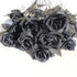 5pcs Silk Black Rose Artificial Flower Heads