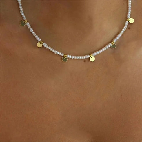 Summer Multilayer Handmade Necklace with Crystal Pendant