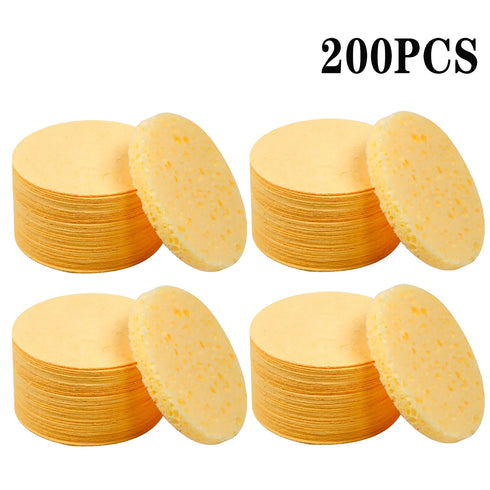 Compress Face Wash Puff - Natural Wood Pulp Sponge