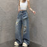 Chic Wide Leg Denim Jeans for Women