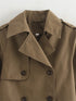 Ladies Vintage Cropped Trench Jacket