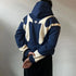 Geometric Pattern Zip-Up Hoodie in Grey