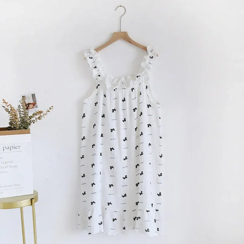 Ladies Summer Cotton Spaghetti Strap Nightdress