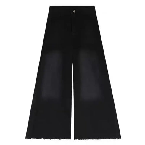 Wide Leg Black Denim Jeans for Women