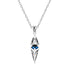 Stylish Blue Stone Geometric Pendant Necklace