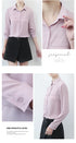 Simple Solid Color Loose Women's Chiffon Shirt Tops 2023 New Long Sleeve Casual Elegance Woman Blouses Lady Office Shirt Clothes