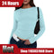 Womens Long Sleeve Bodycon Crop Top - Solid Colours
