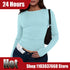 Womens Long Sleeve Bodycon Crop Top - Solid Colours