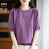 Merino Wool O-Neck Sweater for Women