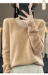 100% Merino Wool V-Neck Pullover Sweater for Women