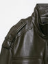 Chic Faux Leather Jacket for Women - Casual Long Sleeve