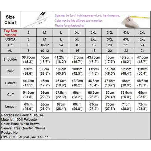 VONDA Women Fashion Blouse 2024 Elegant Autumn Tunic Tops Casual Stand Collar 3/4 Flare Sleeve Office Shirts Oversized Blusas