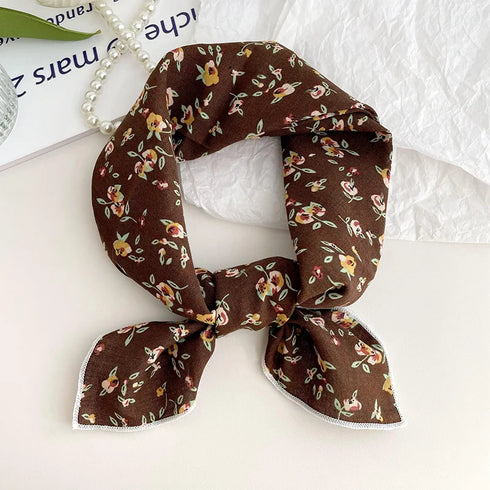 55cm Laies Cotton Linen Square Scarf for Women