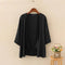 2023 ZANZEA Summer Fashion Cardigan Women 3/4 Sleeve Solid Blouse Casual Holiday Beach Holiday Kimonos Open Front Shirt Blusas