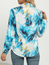 Women's Elegant Marble Print Long Sleeve Work Shirt