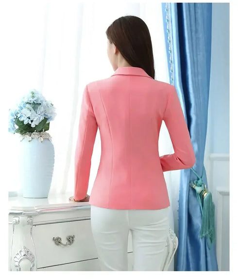 Elegant Women's Blazer in Pink and Blue