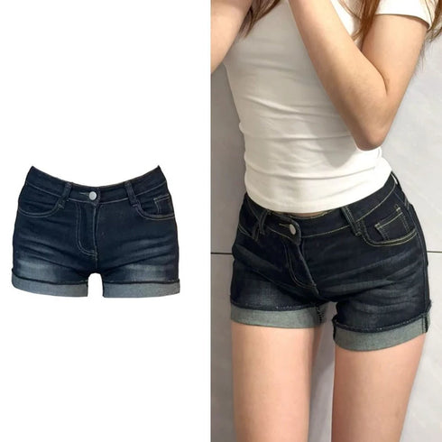 High Waist Denim Shorts for Women