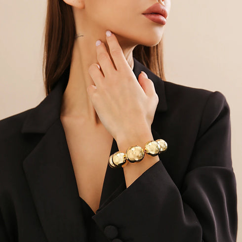 Exaggerated Goth Big Ball Bead Choker Necklace