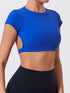 Ctenkevet Women's Yoga Crop Top with Back Detail
