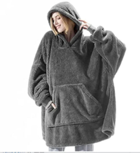 Oversized Hooded Fleece Hoodie Blanket for Women