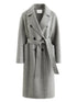 Stylish Women's Petite Wool Overcoat with Suit Lapel