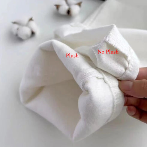 High Waist Fleece Thermal Denim Pants for Women