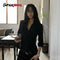 Genayooa Vintage Casual Black Shirt for Women