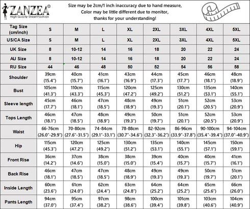 ZANZEA Women's 2 Piece Autumn Co-ord Set