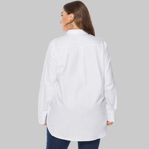 Plus Size Long Sleeve Blouse for Spring and Autumn