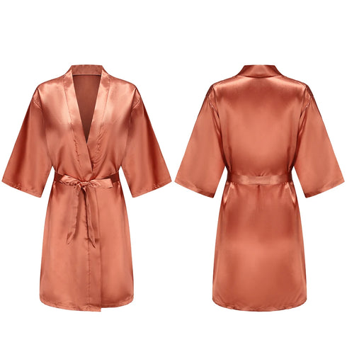 Women's Satin Short Robes for Bridesmaids and Parties