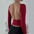 Backless White Crop Top for Women