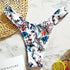 Floral Print V Shape Bikini Bottoms for Women