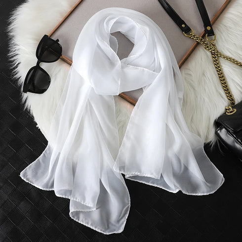 Chiffon Soft Solid Scarf Shawl for Elegant Style