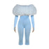 Furry Patchwork Backless Jumpsuit for Women