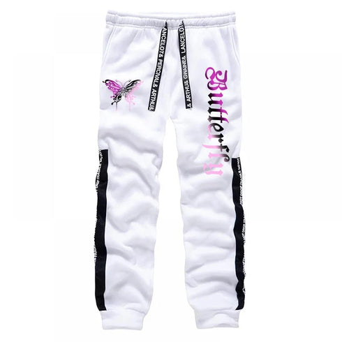 Girls Urban Fashion Hooded Sweatshirt with Butterfly Print