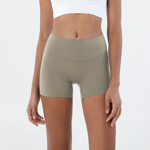 SOISOU High Waist Nylon Gym Shorts for Women