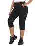 Plus Size High Waisted Tummy Control Capri Leggings