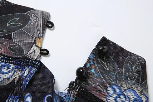 Colorful Print Backless Jumpsuit for Women